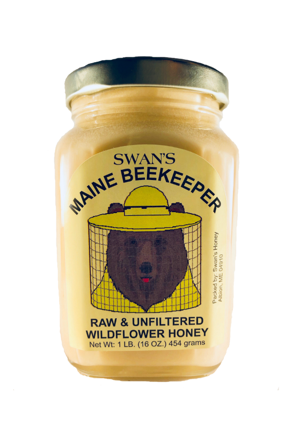 swan's maine beekeeper raw & unfiltered wildflower honey