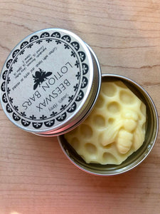 beeswax lotion bar open