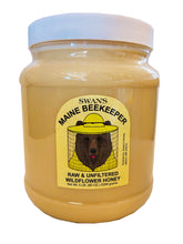 Load image into Gallery viewer, swan&#39;s maine beekeeper raw &amp; unfiltered wildflower honey