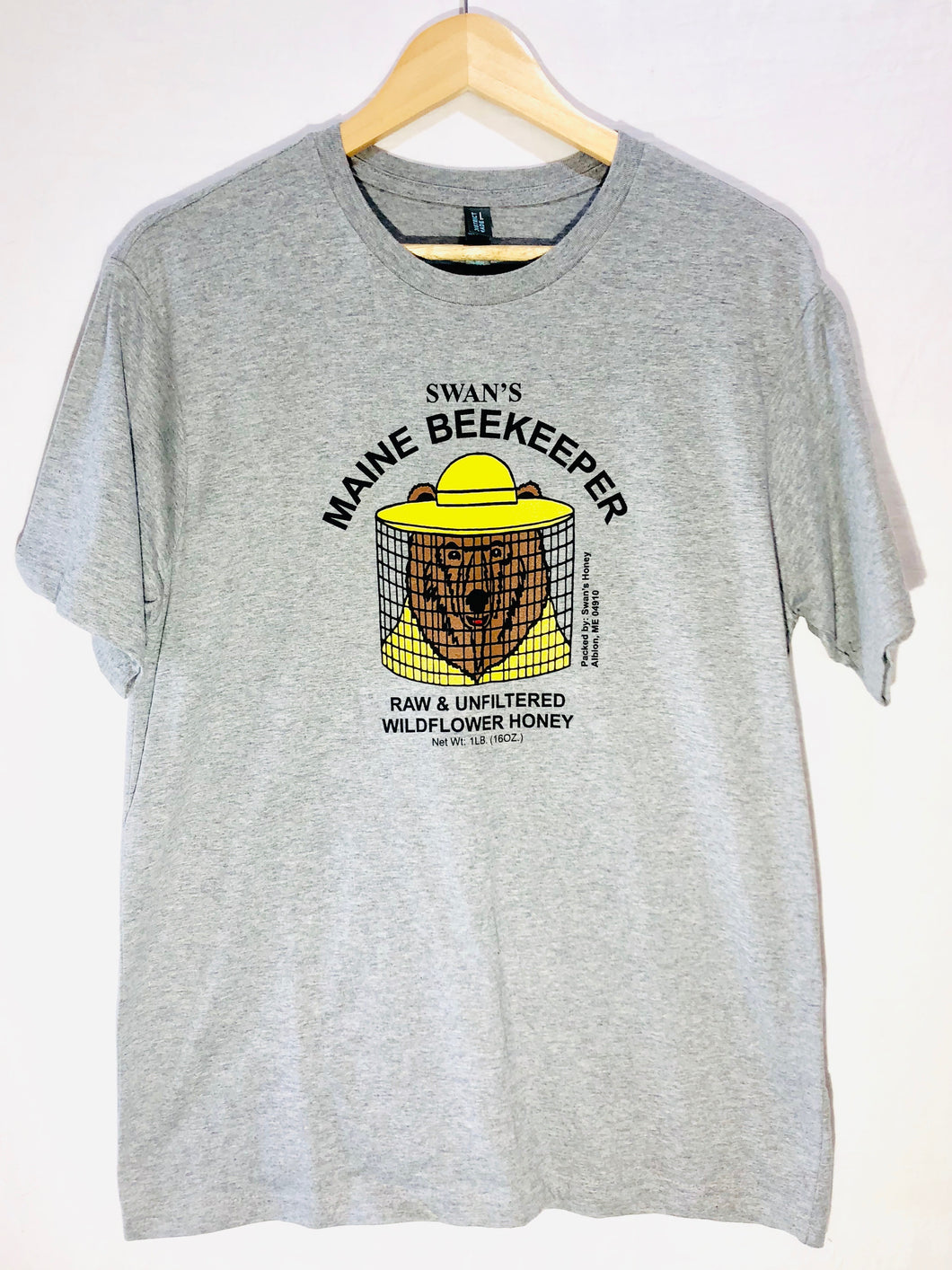 swan's maine beekeeper t-shirt